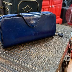 Blue leather SZONE wallet